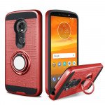 Wholesale Motorola Moto G7 Power 360 Ring Kickstand Hybrid Case with Metal Plate (Hot Pink)